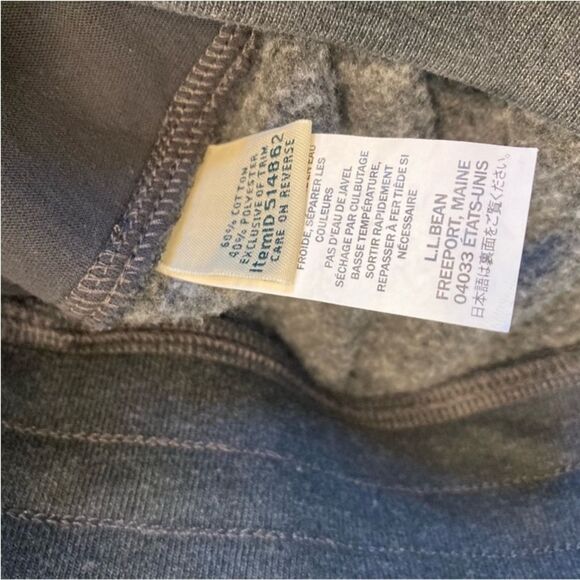 L.L. Bean 1912 Sweat Pants Straight Leg Mid-Rise Drawstring Front Pocket Grey Sm - Picture 9 of 9